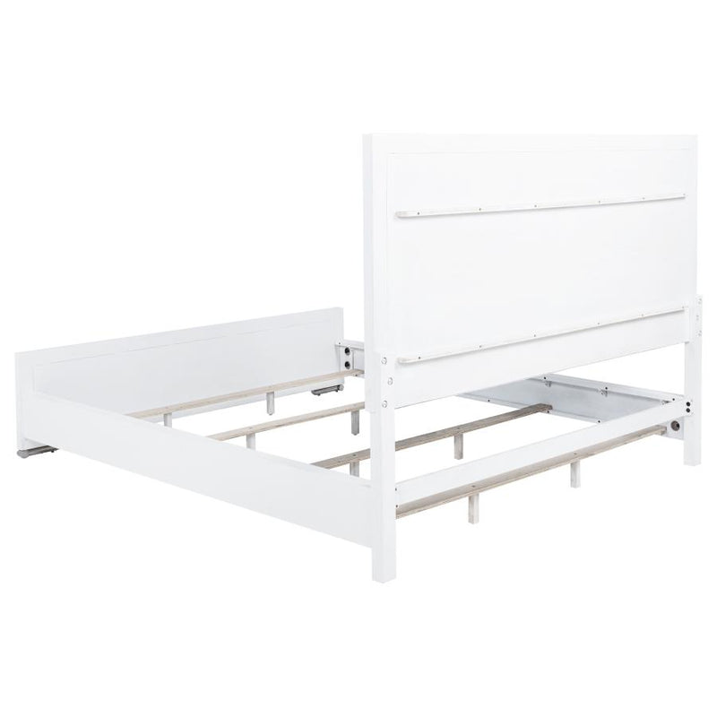 Gracemont 57-inch California King Panel Bed Grey and White-zoom-