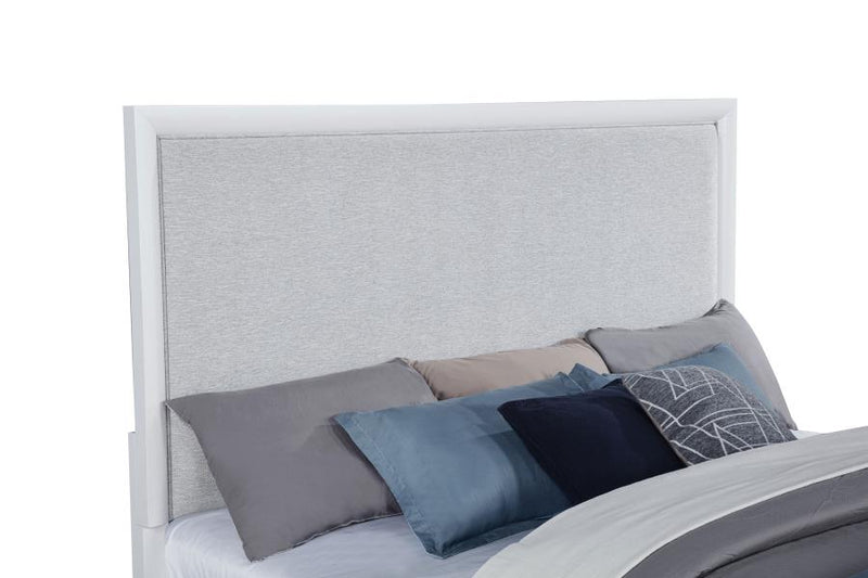 Gracemont 57-inch California King Panel Bed Grey and White-zoom-
