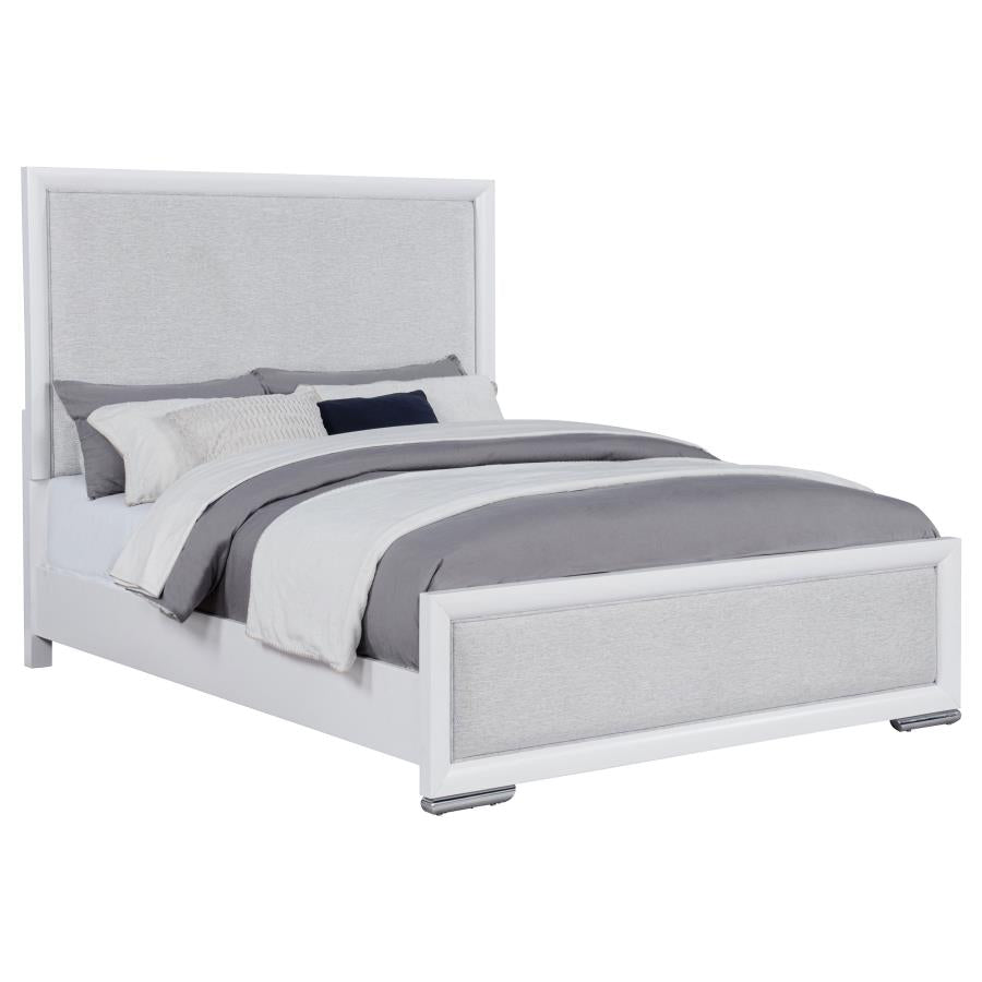 Gracemont 57-inch Queen Panel Bed Grey and White-3