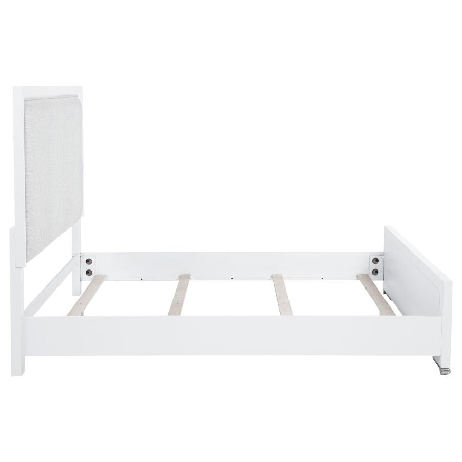 Gracemont 57-inch Queen Panel Bed Grey and White-5