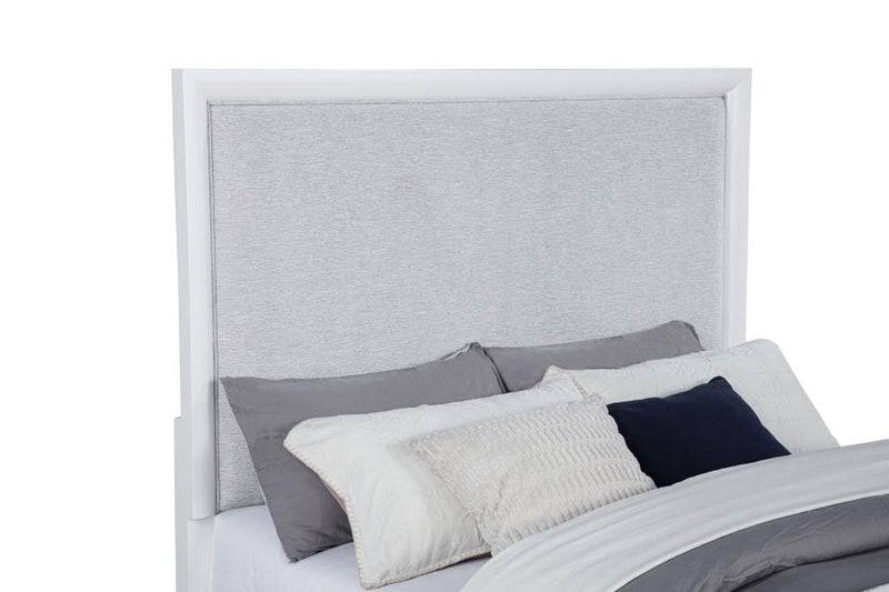 Gracemont 57-inch Queen Panel Bed Grey and White-zoom-