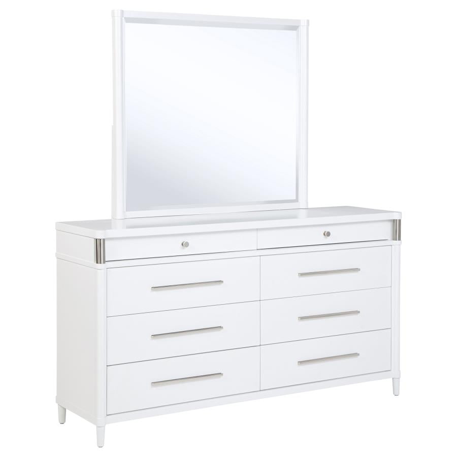 Gracemont 8-drawer Bedroom Dresser with Mirror White-1