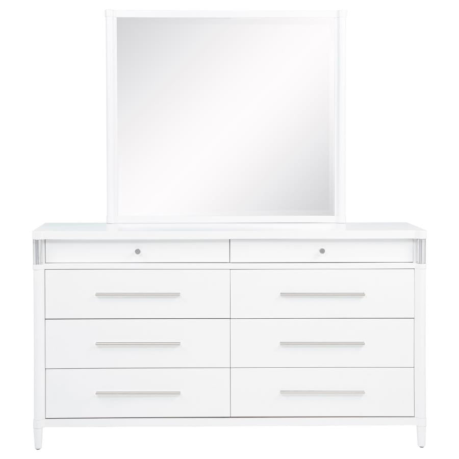 Gracemont 8-drawer Bedroom Dresser with Mirror White-3