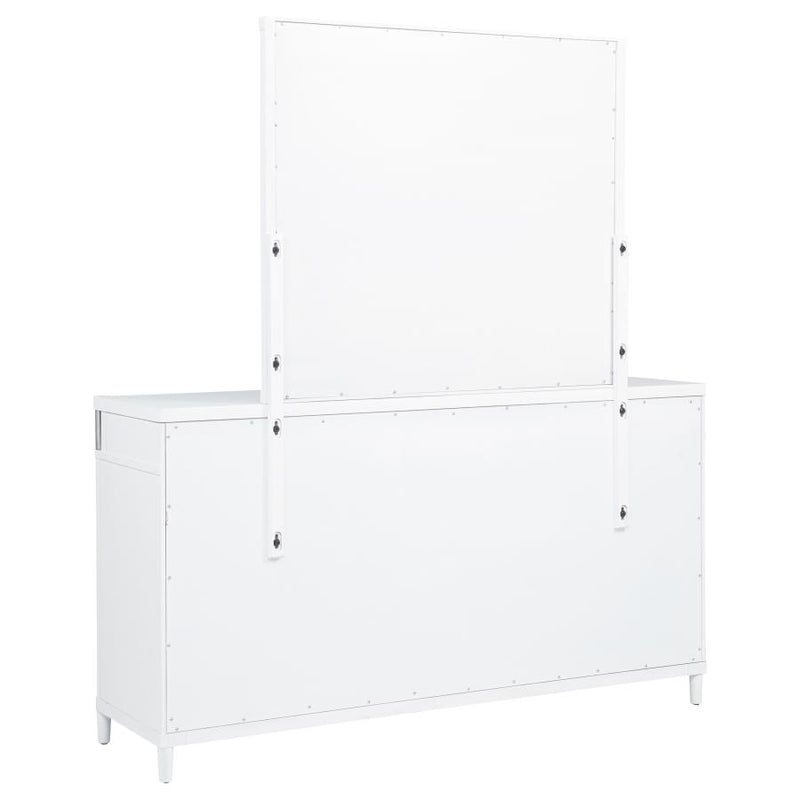 Gracemont 8-drawer Bedroom Dresser with Mirror White-zoom-