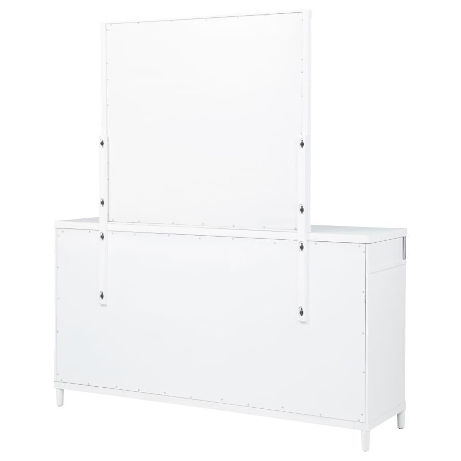 Gracemont 8-drawer Bedroom Dresser with Mirror White-8