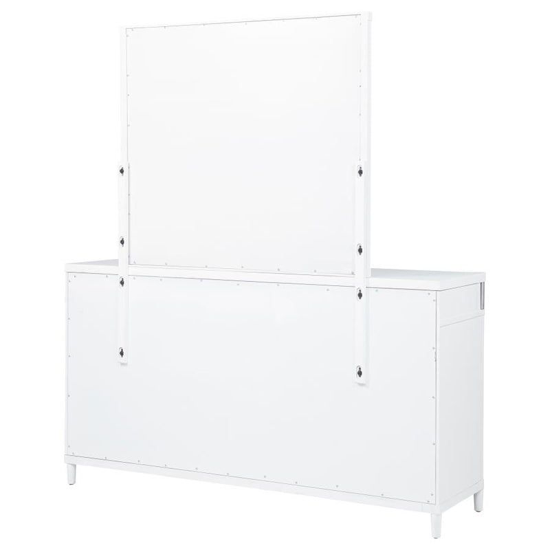 Gracemont 8-drawer Bedroom Dresser with Mirror White-zoom-