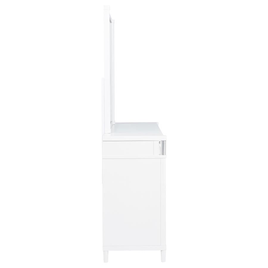 Gracemont 8-drawer Bedroom Dresser with Mirror White-zoom-9