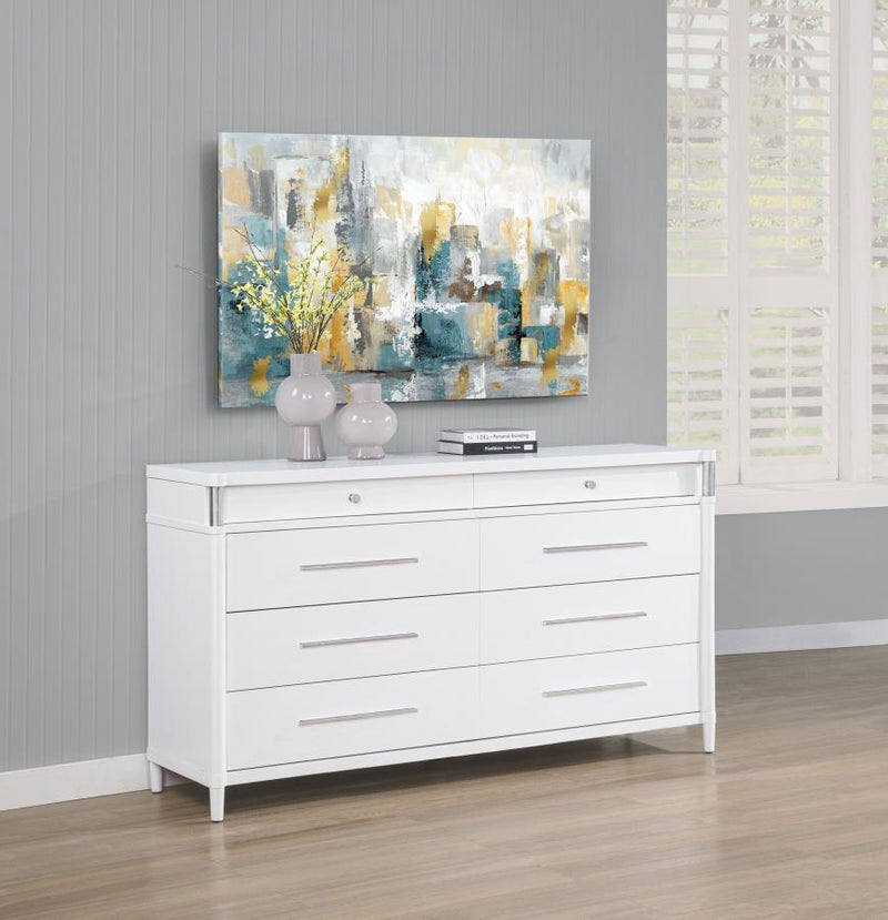 Gracemont 8-drawer Bedroom Dresser Cabinet White-zoom-