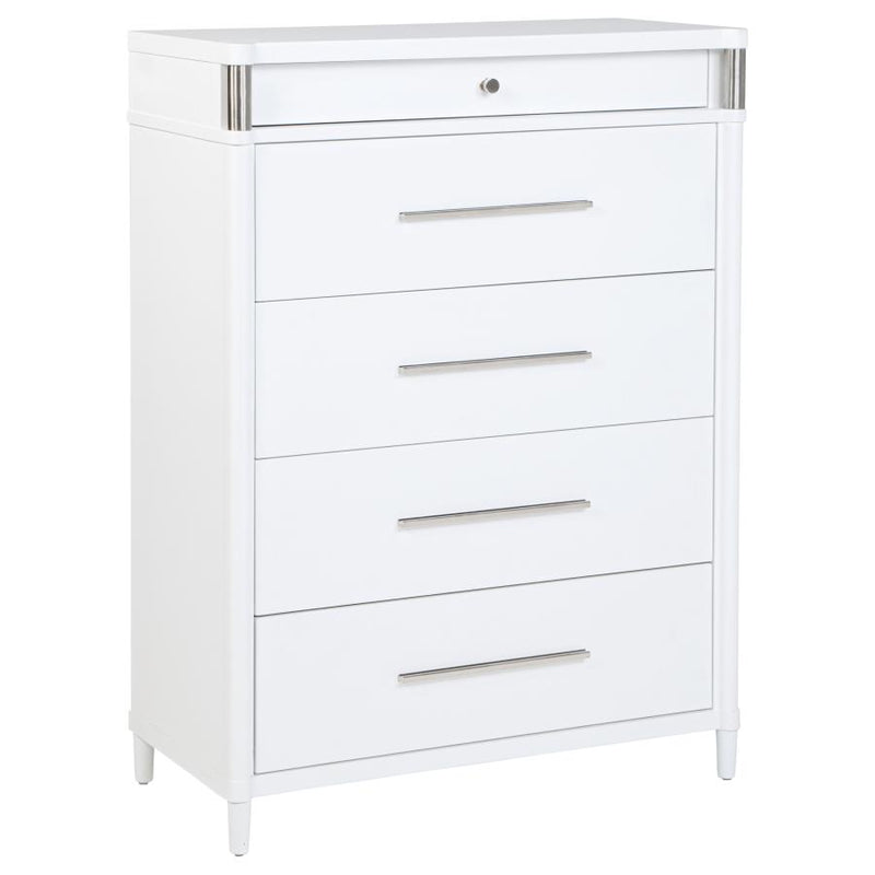 Gracemont 5-drawer Bedroom Chest of Drawers White-zoom-
