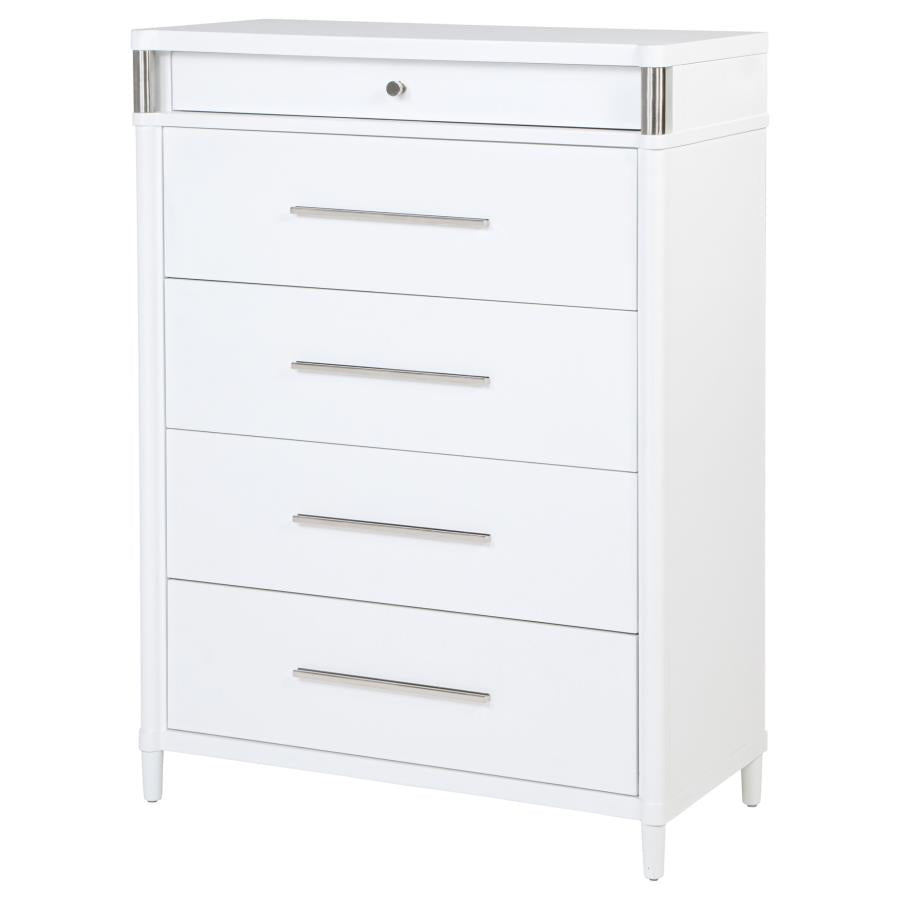 Gracemont 5-drawer Bedroom Chest of Drawers White-zoom-4