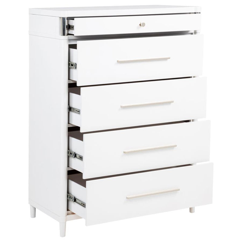 Gracemont 5-drawer Bedroom Chest of Drawers White-zoom-