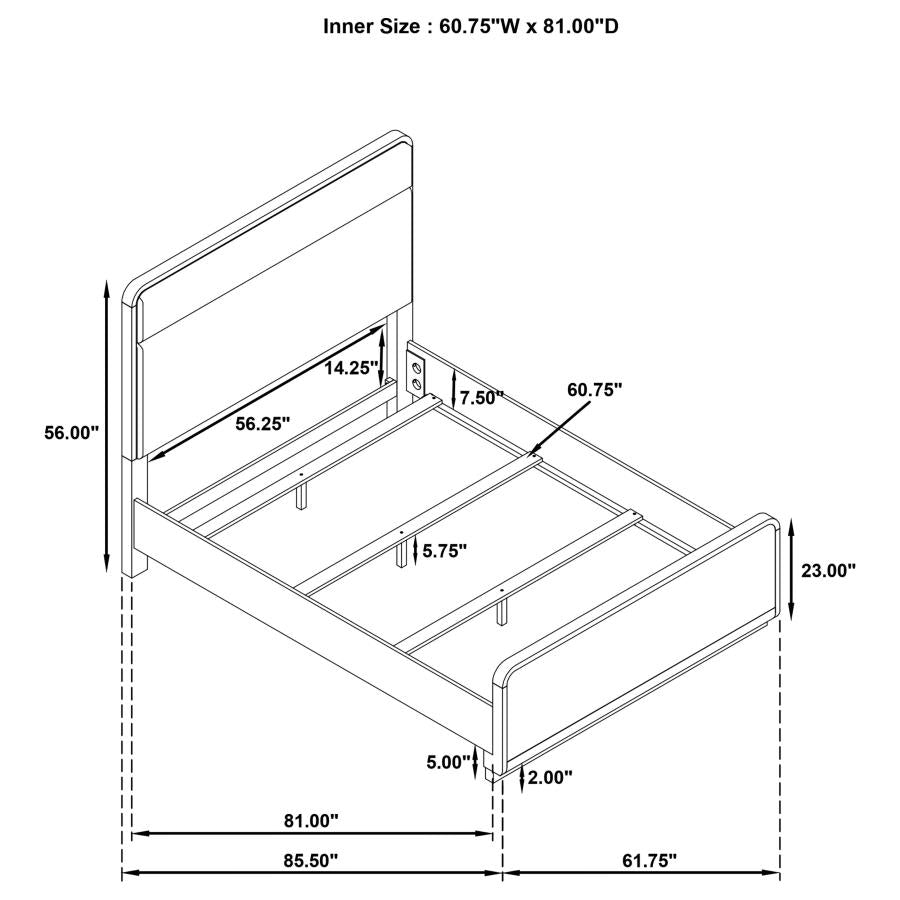 Ladera 56-inch Queen Panel Bed Light Elm-zoom-11