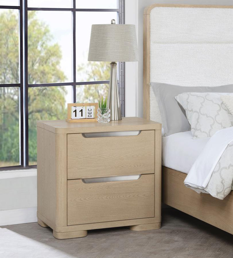 Ladera 2-drawer Nightstand Bedside Table Light Elm-zoom-