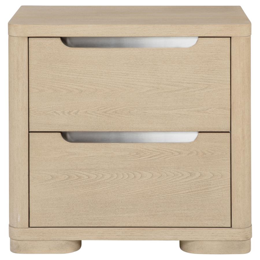 Ladera 2-drawer Nightstand Bedside Table Light Elm-3