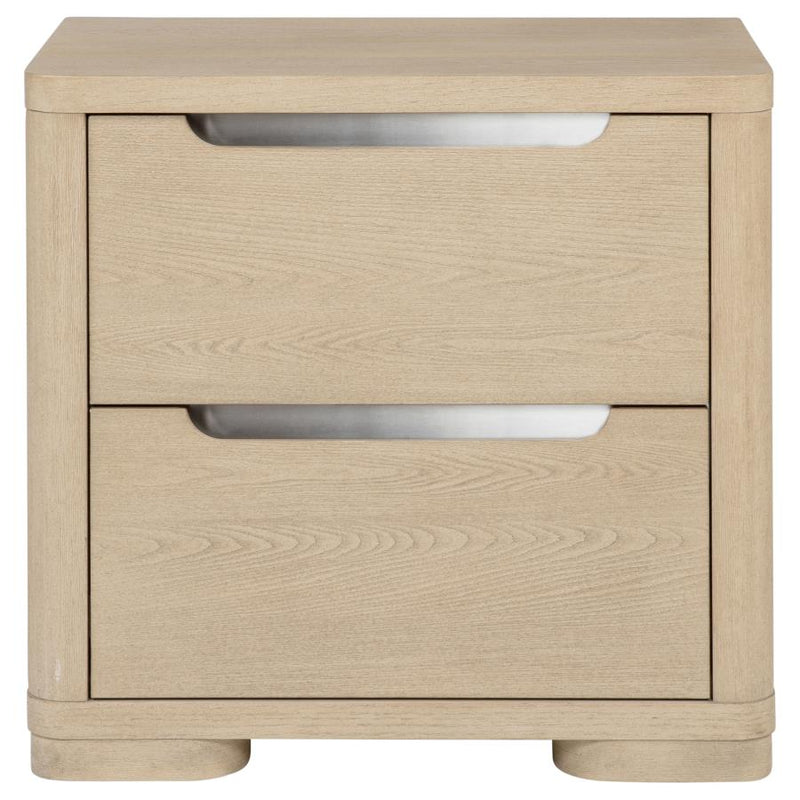 Ladera 2-drawer Nightstand Bedside Table Light Elm-zoom-