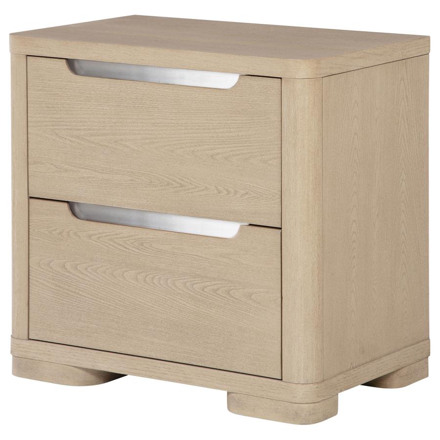 Ladera 2-drawer Nightstand Bedside Table Light Elm-4