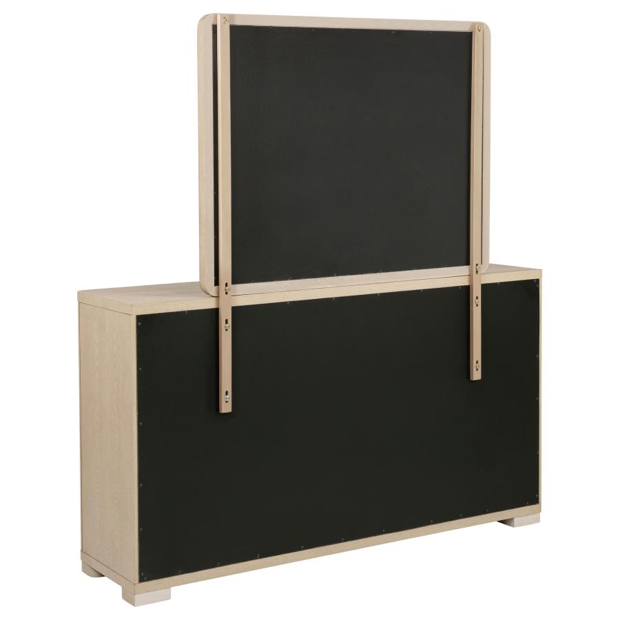 Ladera 6-drawer Bedroom Dresser and Mirror Light Elm-6