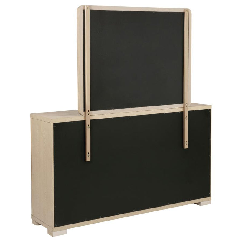 Ladera 6-drawer Bedroom Dresser and Mirror Light Elm-zoom-