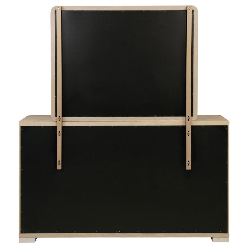 Ladera 6-drawer Bedroom Dresser and Mirror Light Elm-zoom-