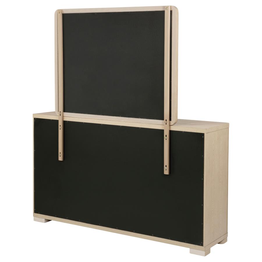 Ladera 6-drawer Bedroom Dresser and Mirror Light Elm-zoom-8