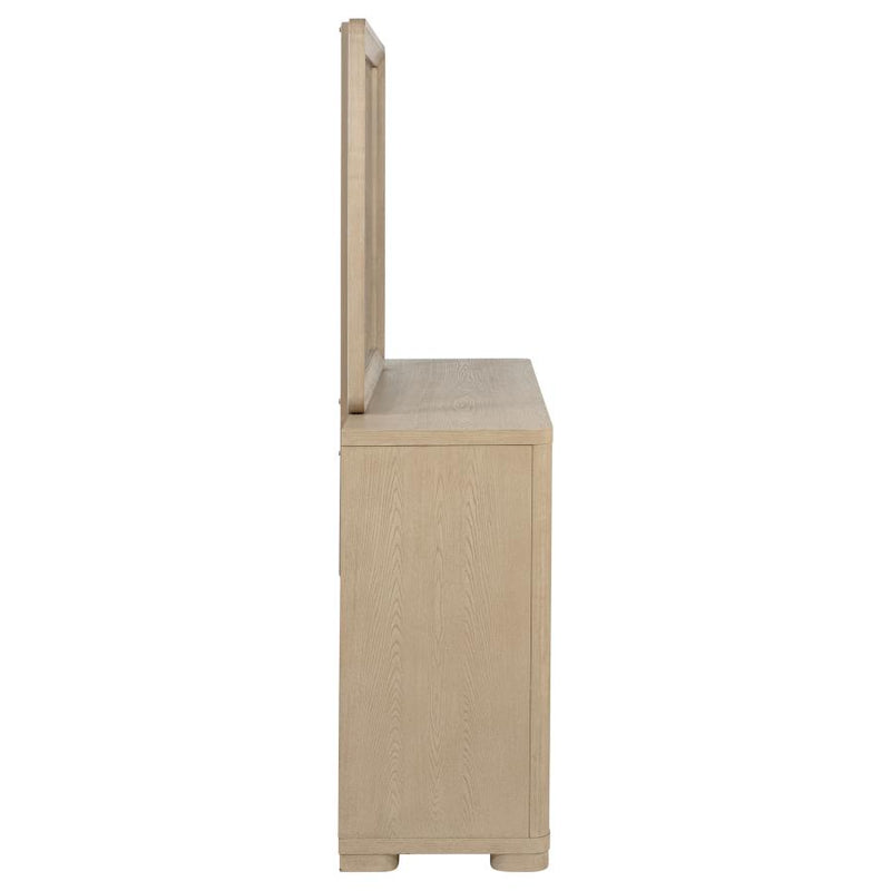 Ladera 6-drawer Bedroom Dresser and Mirror Light Elm-zoom-