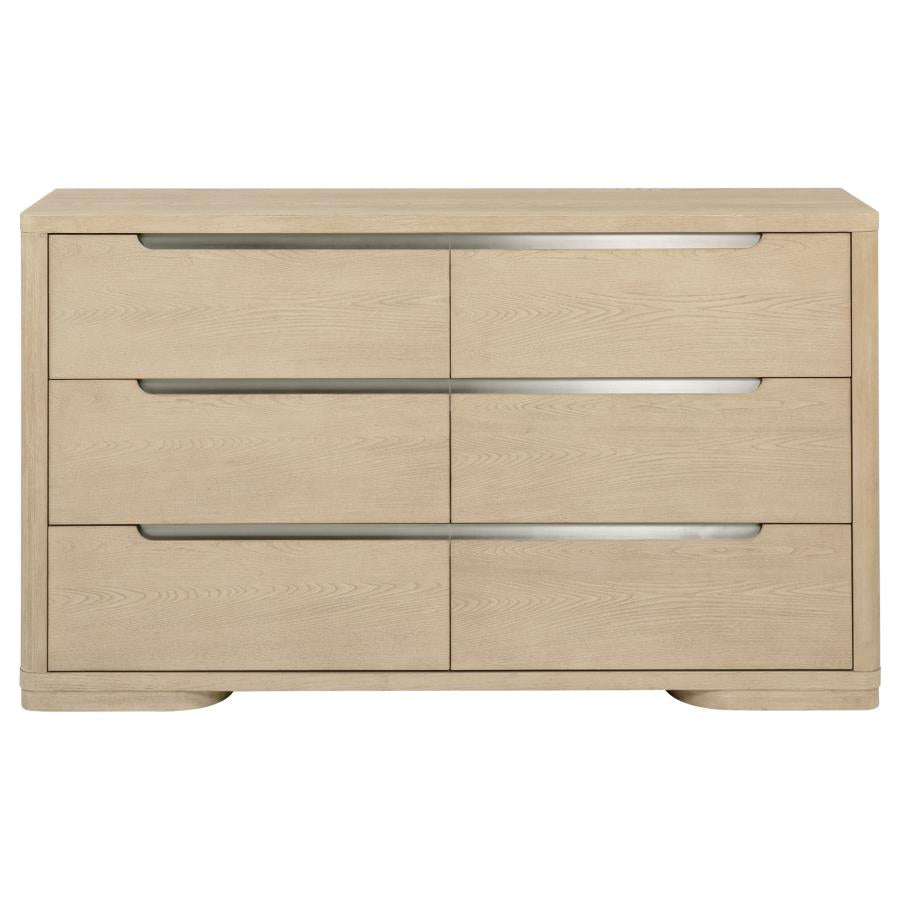 Ladera 6-drawer Bedroom Dresser Light Elm-3