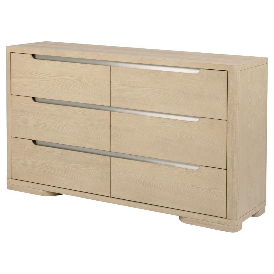 Ladera 6-drawer Bedroom Dresser Light Elm-zoom-4