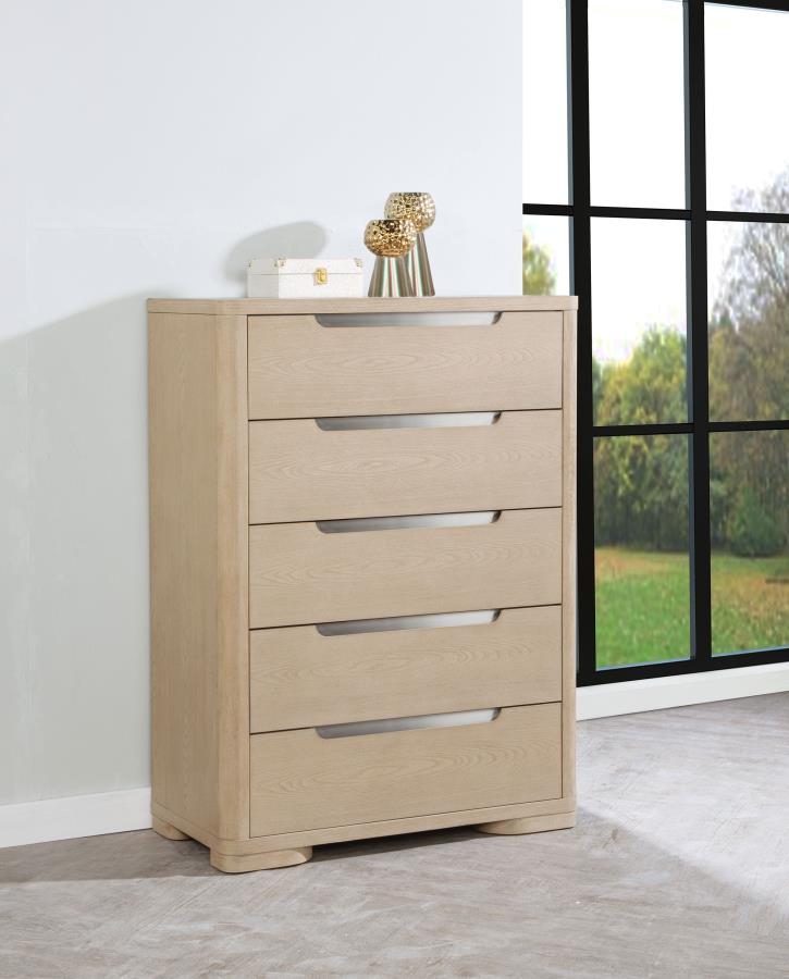 Ladera 5-drawer Bedroom Chest of Drawers Light Elm-zoom-2