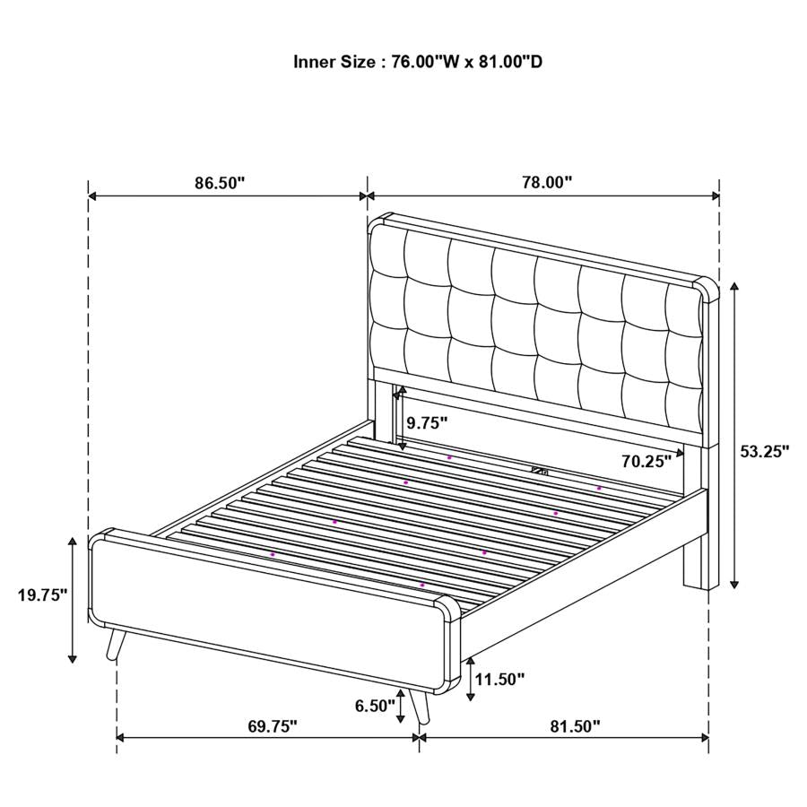 Robyn 5-piece Eastern King Bedroom Set Light Ash-15