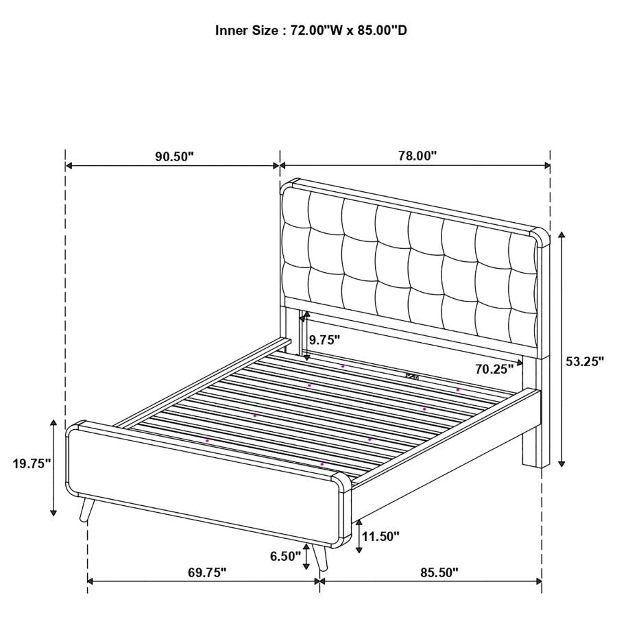 Robyn Wood California King Platform Bed Light Ash-zoom-14