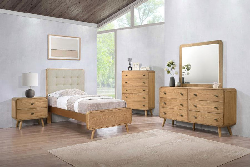 Robyn Wood Twin Platform Bed Light Ash-zoom-