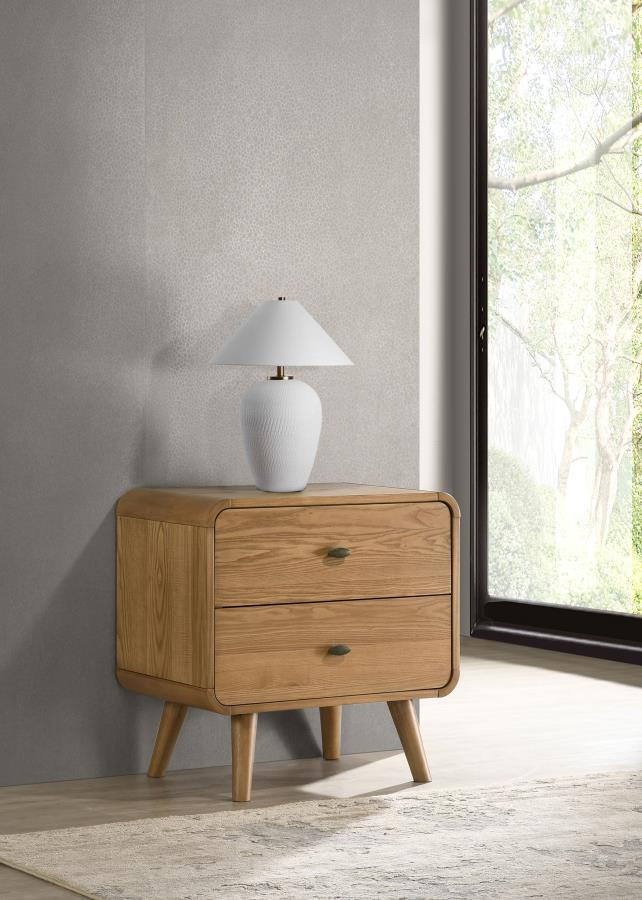 Robyn 2-drawer Nightstand Bedside Table Light Ash-zoom-