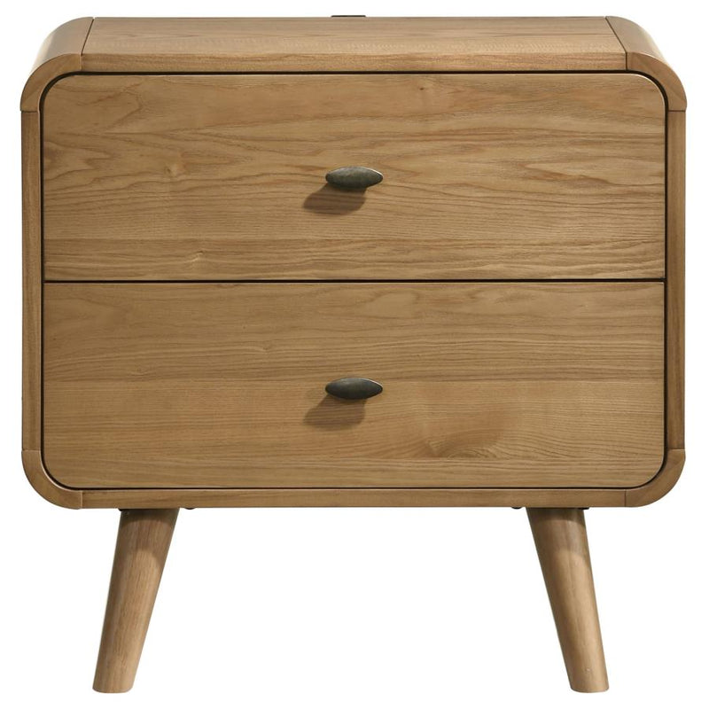 Robyn 2-drawer Nightstand Bedside Table Light Ash-zoom-
