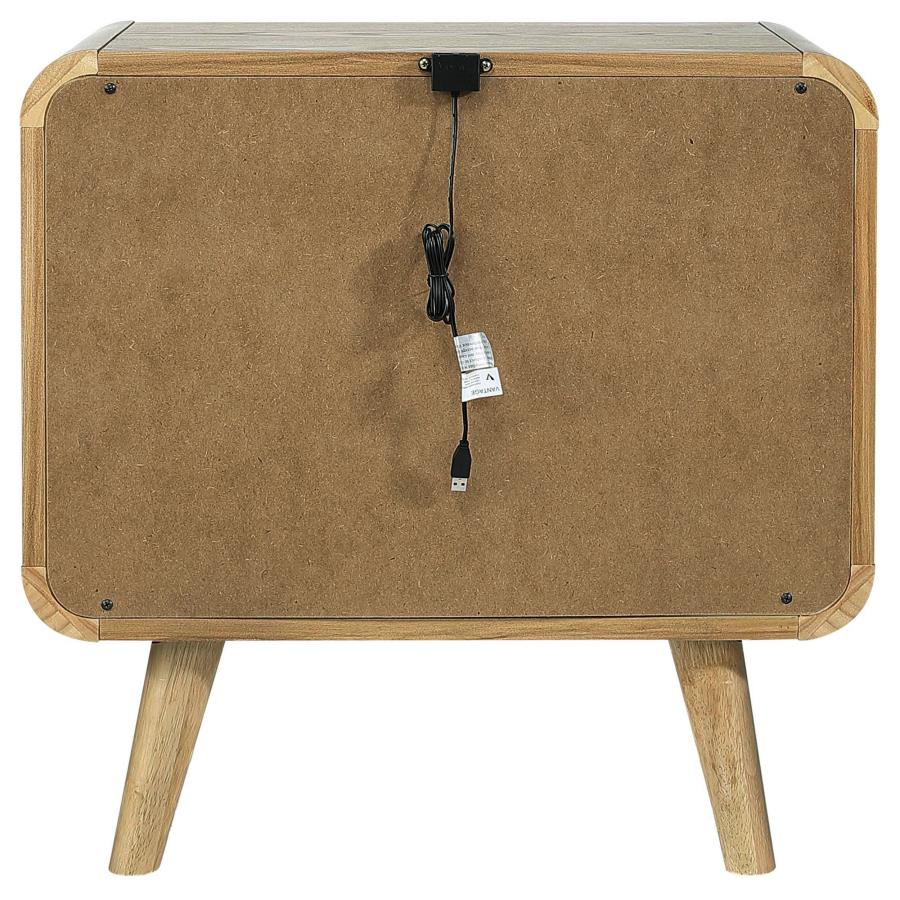 Robyn 2-drawer Nightstand Bedside Table Light Ash-7
