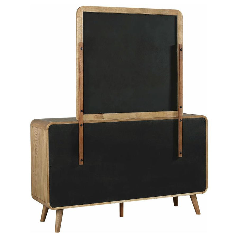 Robyn 6-drawer Bedroom Dresser and Mirror Light Ash-zoom-