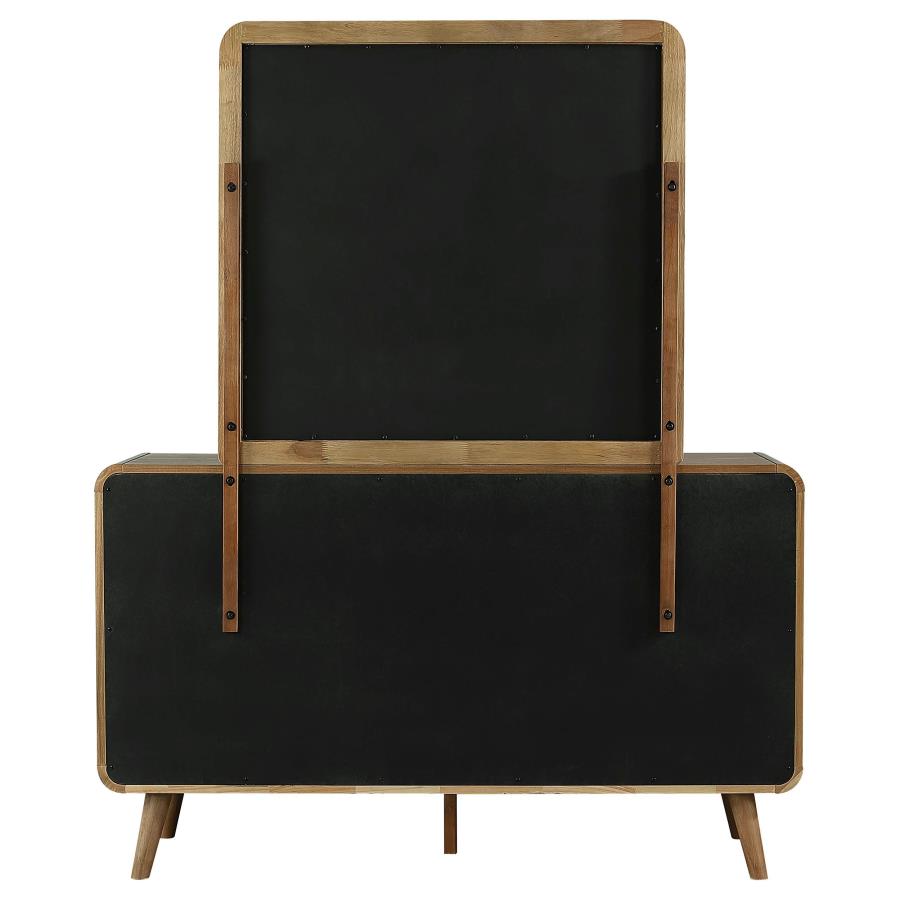 Robyn 6-drawer Bedroom Dresser and Mirror Light Ash-7