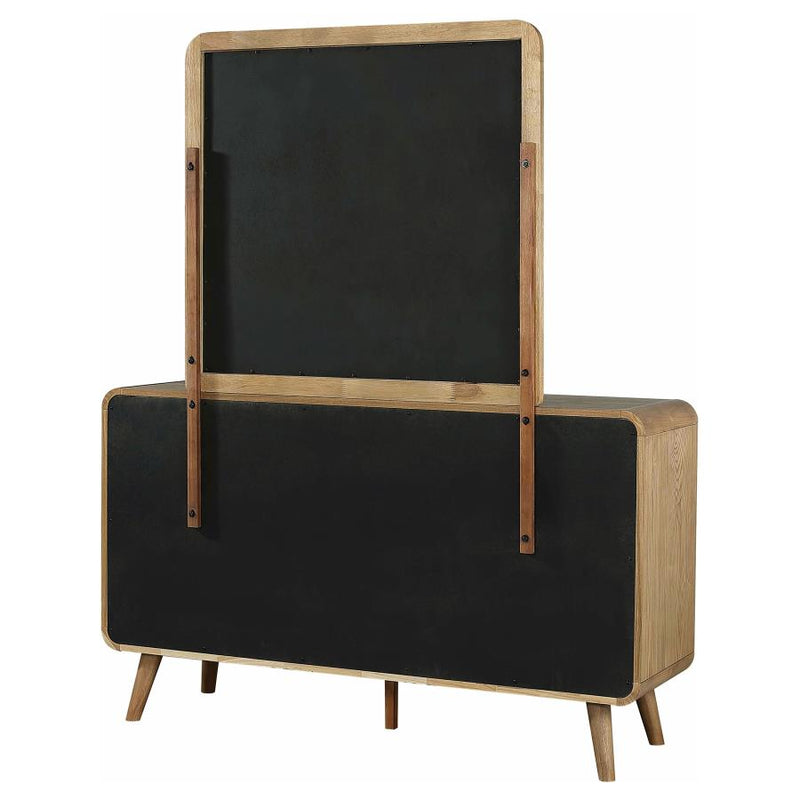 Robyn 6-drawer Bedroom Dresser and Mirror Light Ash-zoom-