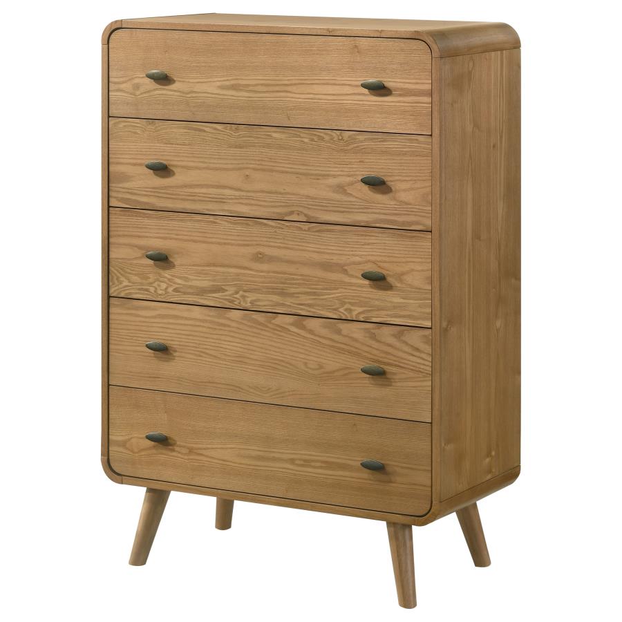 Robyn 5-drawer Bedroom Chest of Drawers Light Ash-zoom-4