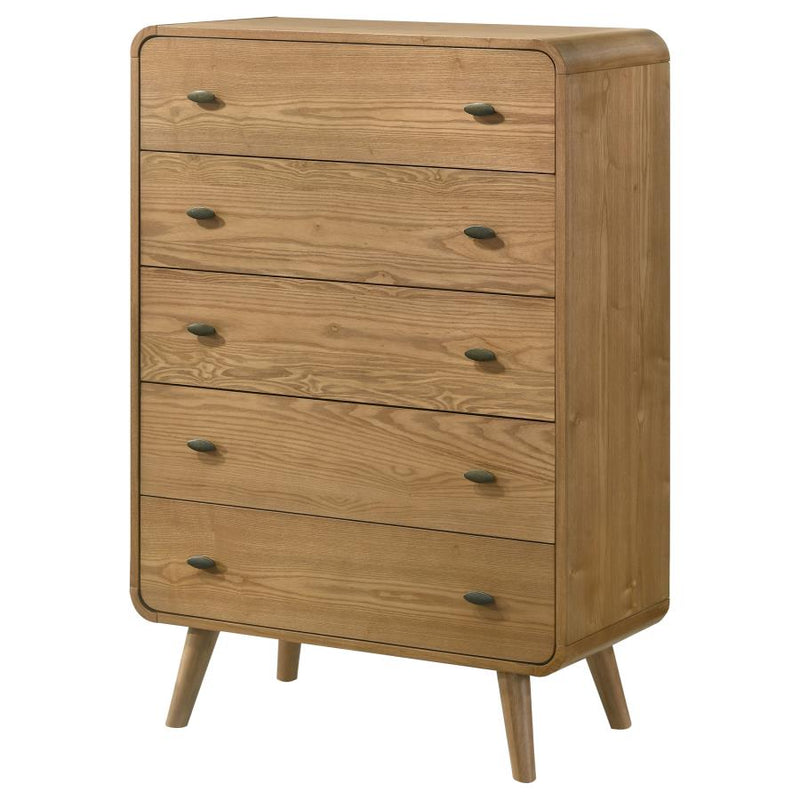 Robyn 5-drawer Bedroom Chest of Drawers Light Ash-zoom-
