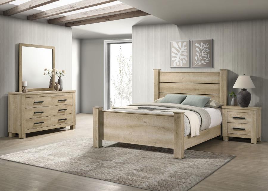 Oakglen 4-piece Eastern King Bedroom Set Weathered Oak-1