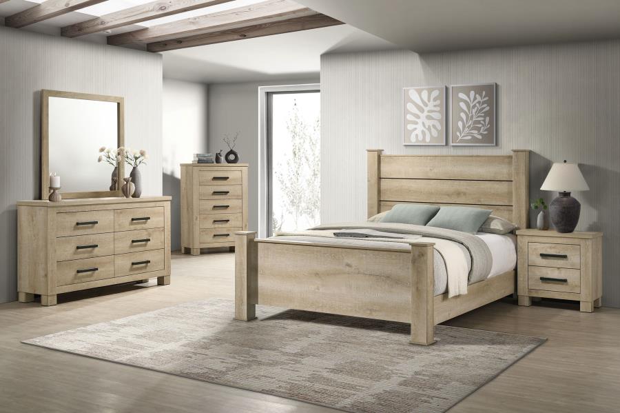 Oakglen 5-piece Eastern King Bedroom Set Weathered Oak-zoom-1