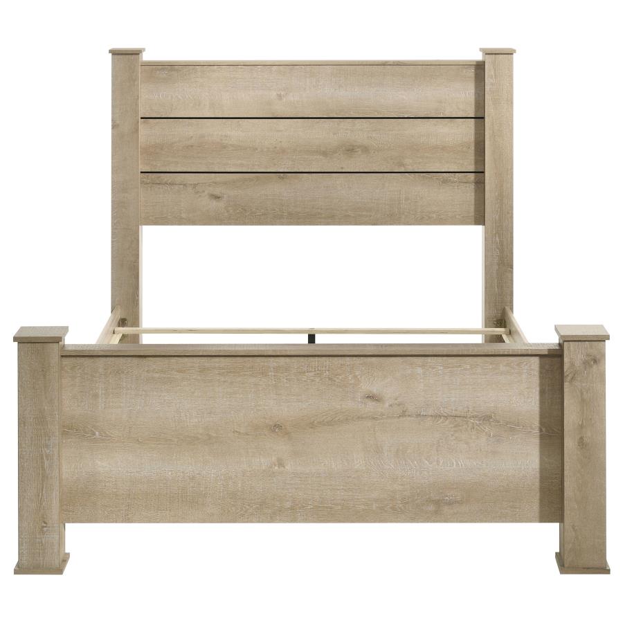 Oakglen 55-inch Eastern King Panel Bed Weathered Oak-4