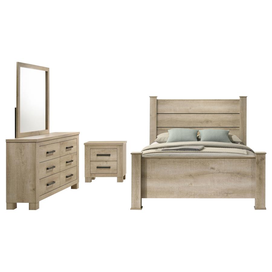 Oakglen 4-piece California King Bedroom Set Weathered Oak-2