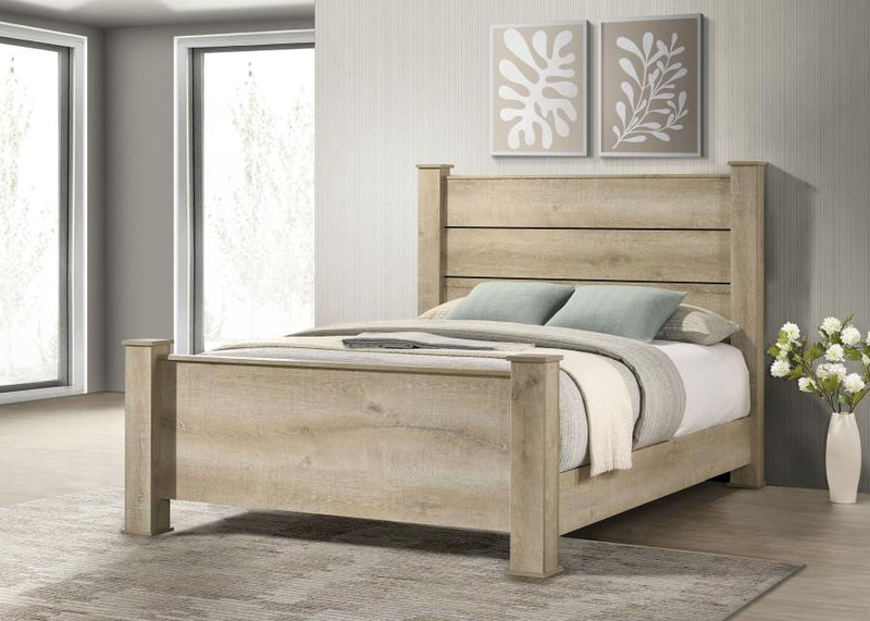 Oakglen 55-inch Queen Panel Bed Weathered Oak-zoom-