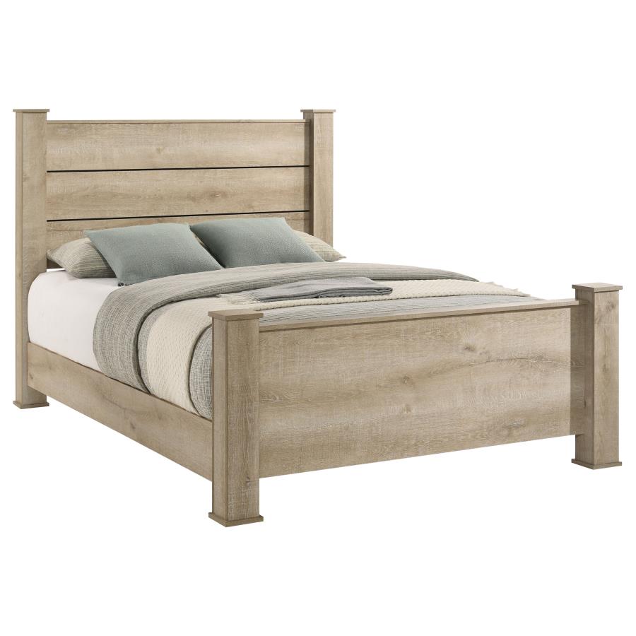 Oakglen 55-inch Queen Panel Bed Weathered Oak-zoom-3