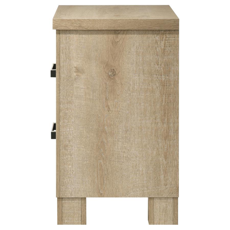 Oakglen 2-drawer Nightstand Bedside Table Weathered Oak-zoom-5