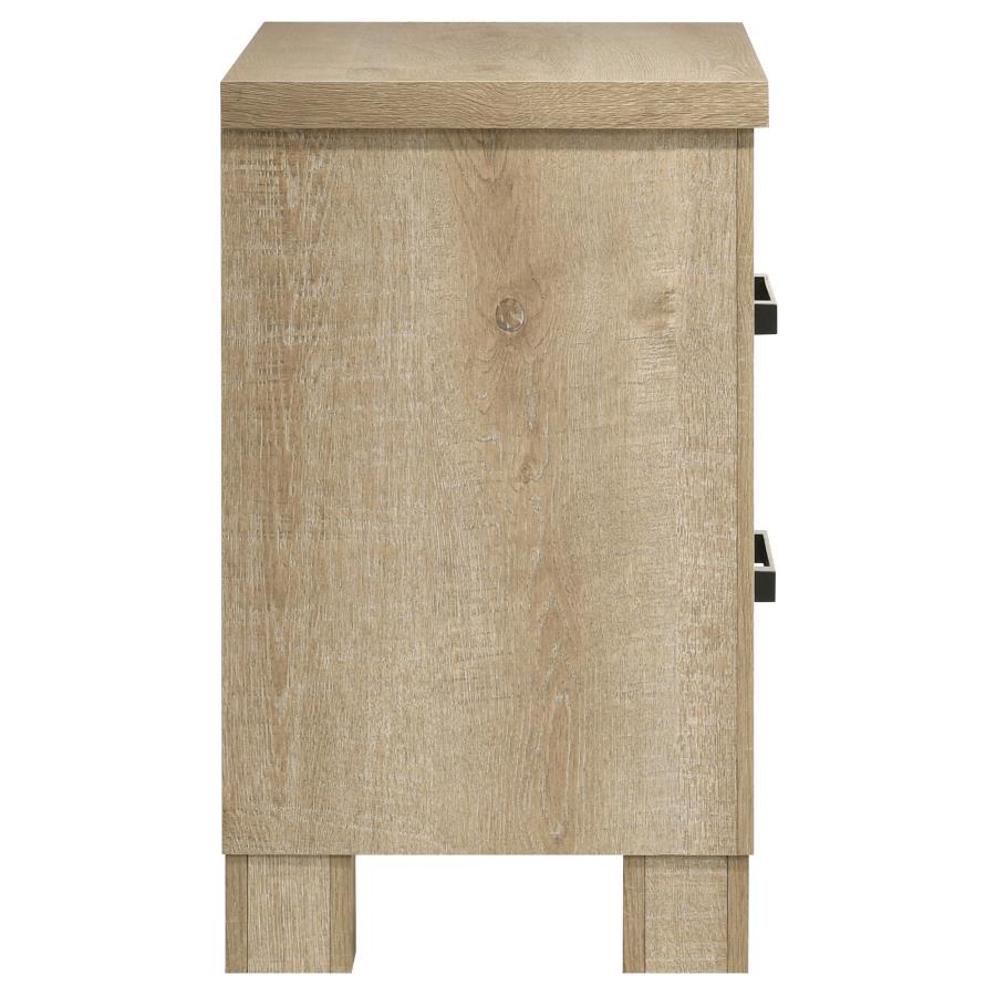 Oakglen 2-drawer Nightstand Bedside Table Weathered Oak-zoom-9
