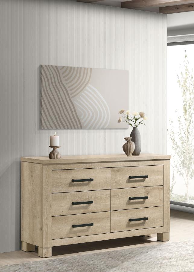 Oakglen 6-drawer Bedroom Dresser Weathered Oak-2