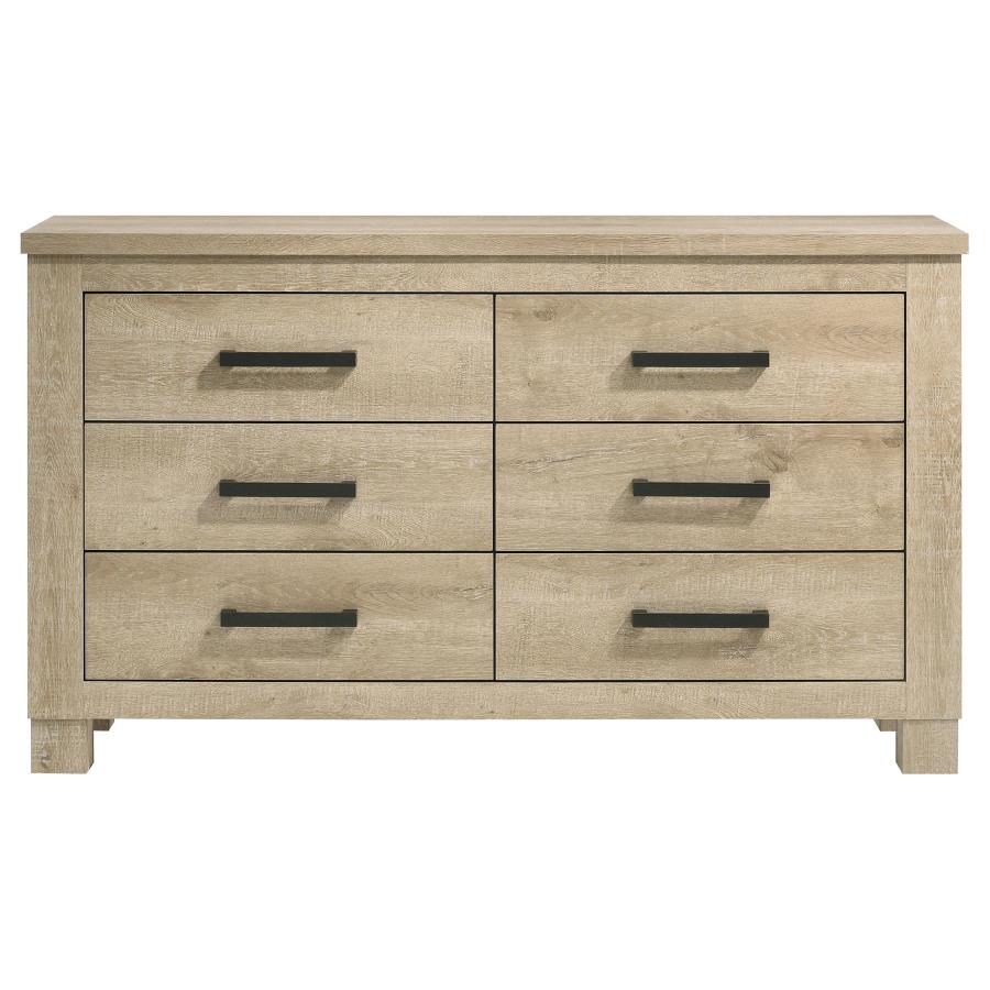 Oakglen 6-drawer Bedroom Dresser Weathered Oak-zoom-3