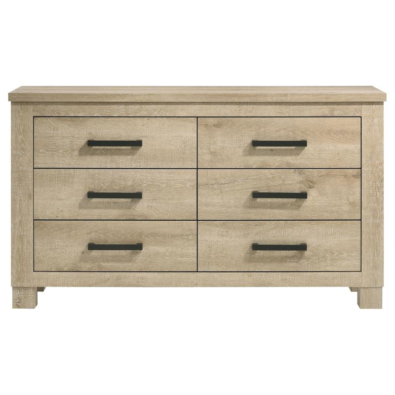 Oakglen 6-drawer Bedroom Dresser Weathered Oak-zoom-